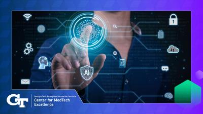 graphic showing a hand clicking on icons on a screen