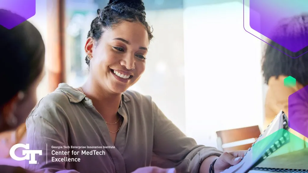 person explaining information