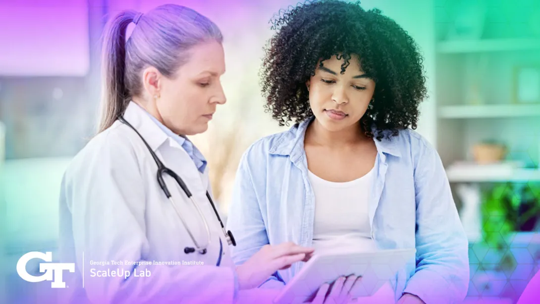 doctor reviewing information with patient