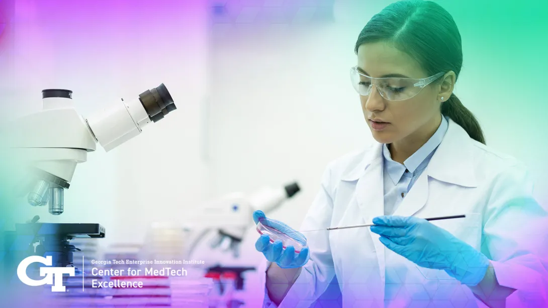 researcher working in lab